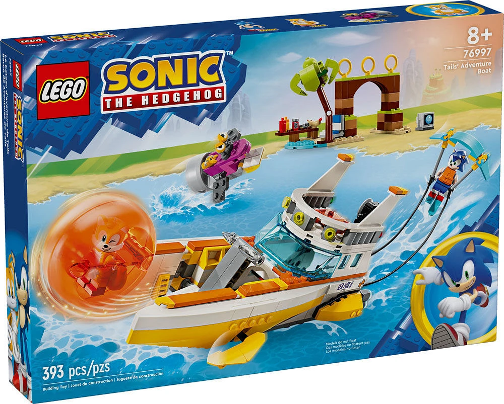 LEGO Sonic the Hedgehog Le bateau d'aventure de Tails Jouet 76997