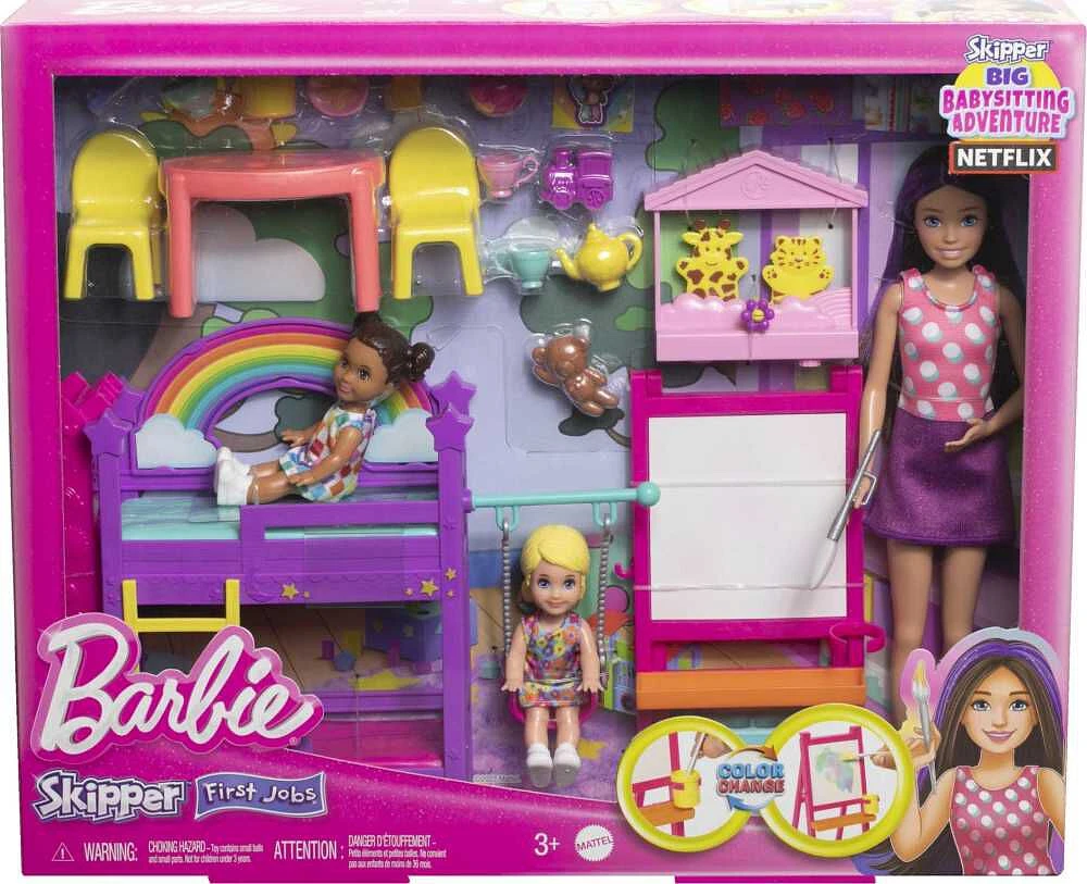 Barbie-Skipper Premiers Jobs Coffret Garderie-Poupées et accessoires