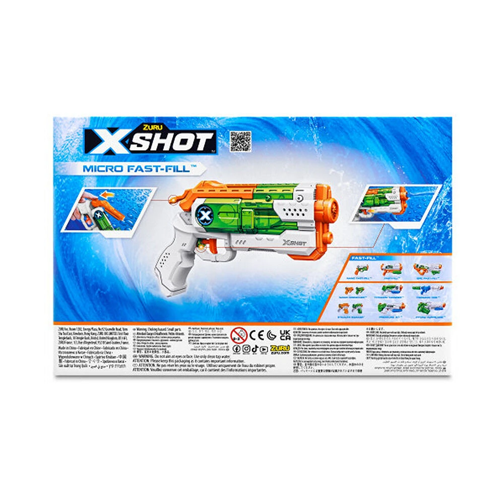 Zuru X-Shot Water Micro pistolet à eau à remplissage rapide