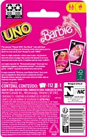 Jeu de cartes - UNO BarbieThe Movie, inspiré du film ""Barbie"