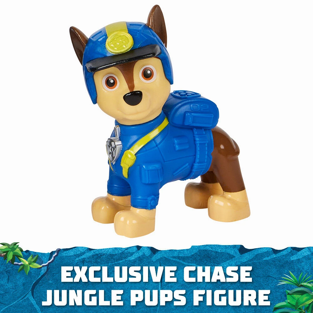 PAW Patrol Jungle Pups, Chase's Tiger Vehicle, Camion avec figurine articulée à collectionner