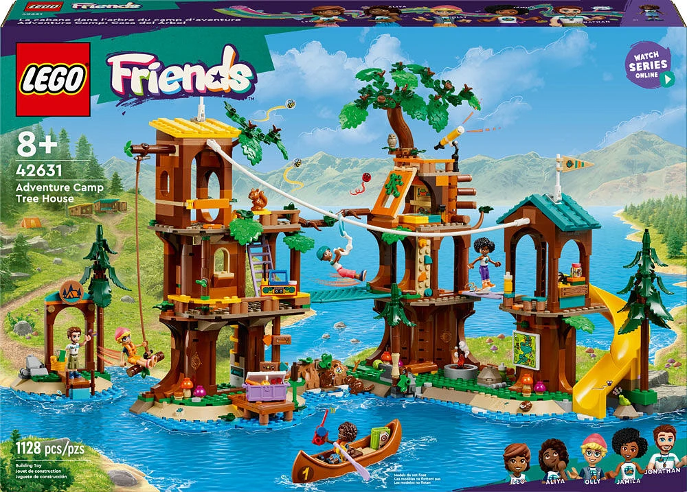 Ensemble de jeu LEGO Friends La cabane dans l'arbre du camp d'aventure 42631