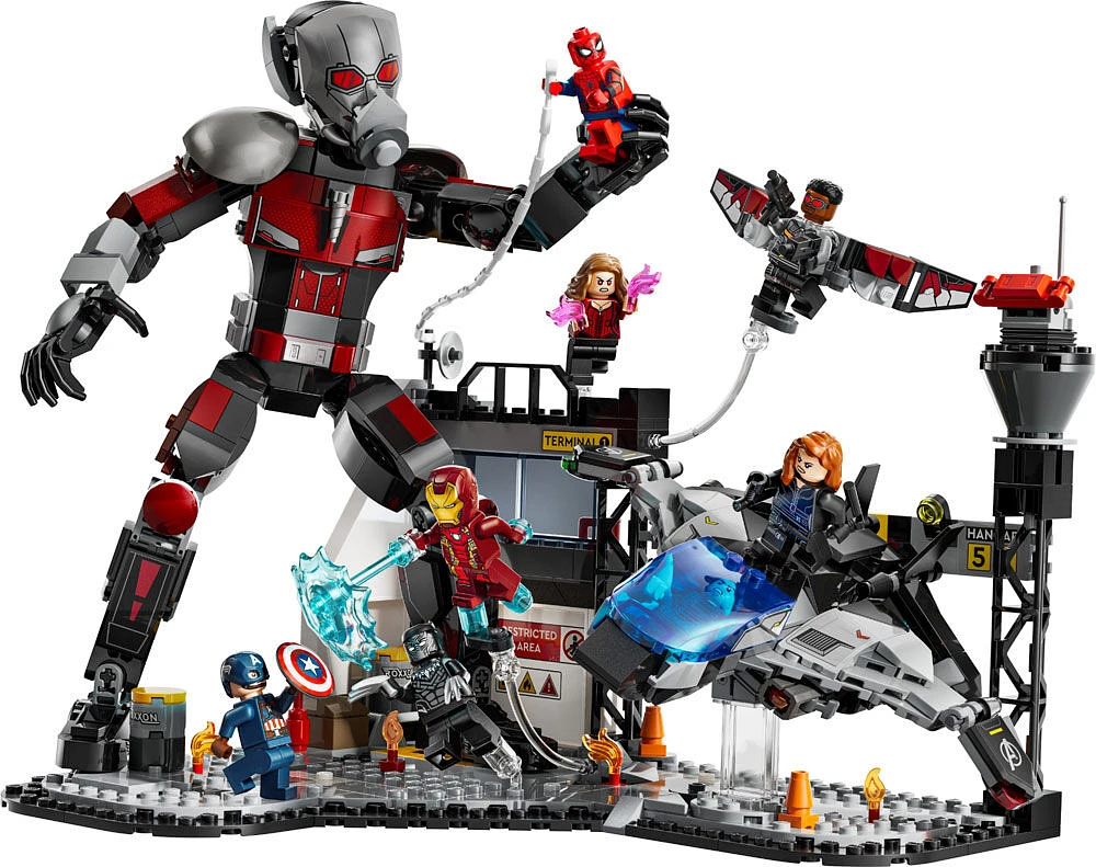 LEGO Marvel Captain America Civil War Action Battle Building Set - Superhero Toy - with 8 Minifigures and Giant Ant Man - 76314