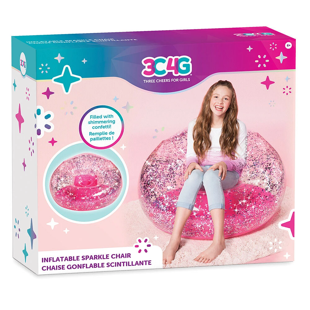 3C4G Glitter Confetti Chair - Pink