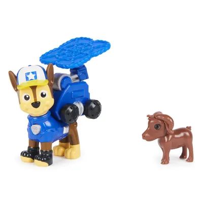 PAW Patrol, Big Truck Pups Chase Action Figure with Clip-on Rescue Drone, Command Center Pod and Animal Friend