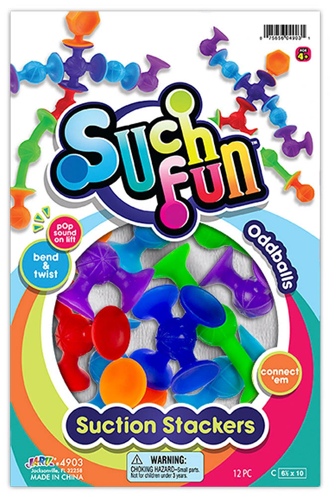 Such Fun Suction Stackers Poly Asst - English Edition - 1 per order, colour may vary (Each sold separately, selected at Random)