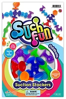 Such Fun Suction Stackers Poly Asst - English Edition - 1 per order, colour may vary (Each sold separately, selected at Random)