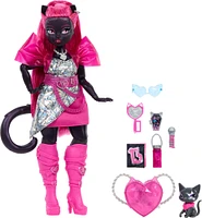 Monster High-Catty Noir-Poupée avec chat Amulette et accessoires