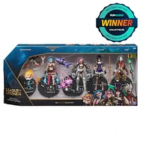 League of Legends, Dual Cities Pack w/ Exclusive Jinx, Heimerdinger, Vi, Caitlyn, and Ekko, 4-Inch Collectible Figures, Accessories