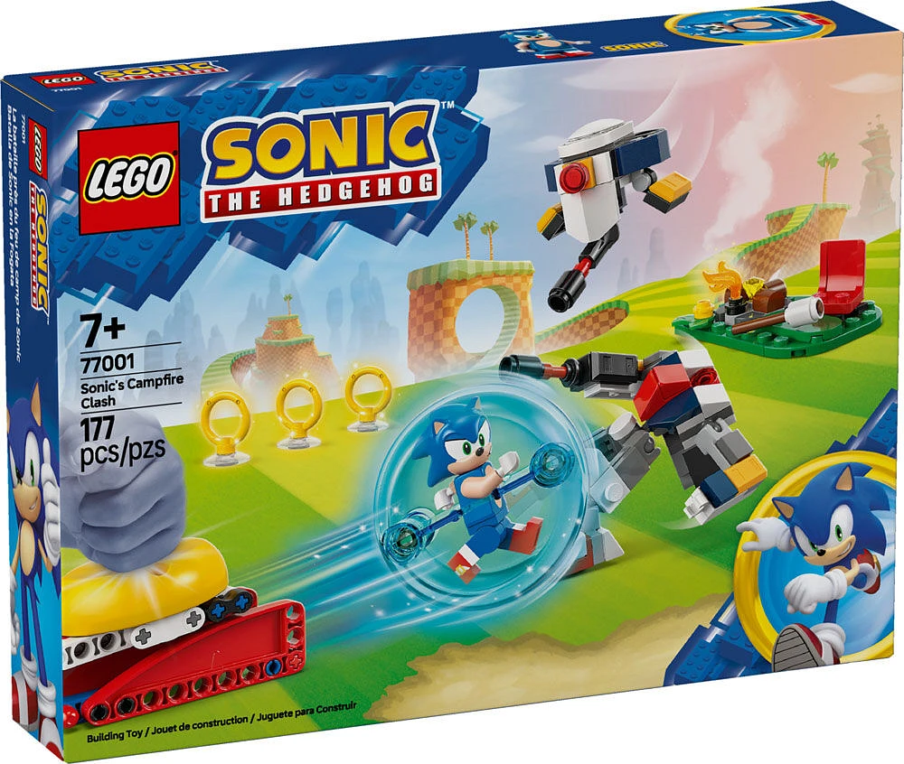 LEGO Sonic the Hedgehog : La bataille près du feu de camp de Sonic, Jouet de jeu vidéo à collectionner pour garçons et filles 77001