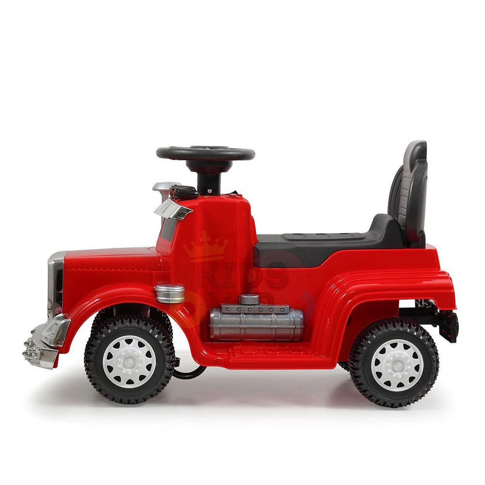 Kidsvip 6V Bigrig Ride/Push Truck- Red - English Edition