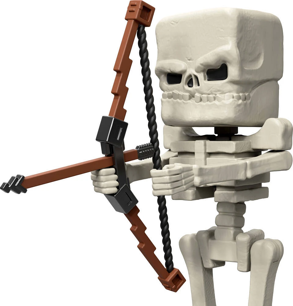 Minecraft Skeleton Action Figure & Accessories, 4-inch Toy Set Inspired by A Minecraft Movie