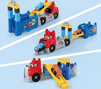 MEGA BLOKS Camion Course et Construction coffret avec 19 pièces