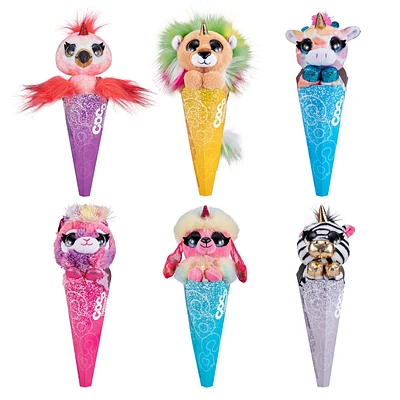 COCO Surprise Fantasy series 1 Plush Toys with Baby Collectible Surprise in Cone by ZURU - 1 per order, colour may vary (Each sold separately, selected at Random))