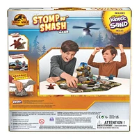 Jurassic World Dominion, Jeu de société sensoriel Stomp N' Smash sur le thème des dinosaures, avec sable Kinetic Sand