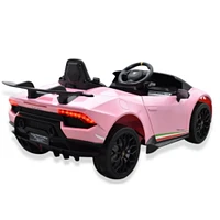 KIDSVIP 12V Lamborghini Huracan W/RC - Pink - English Edition   