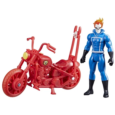 Marvel Legends Series Retro 375 Collection Ghost Rider 3.75-Inch Action Figures, Includes Vehicle