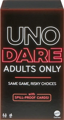 Jeu de cartes ​UNO Dare Adults Only pour soirées de jeux, déplacements, camping et fêtes