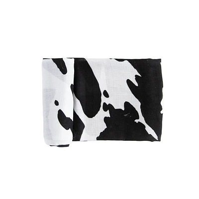 Red Rovr-Organic Cotton Muslin Swaddle Blanket - Moo Cow