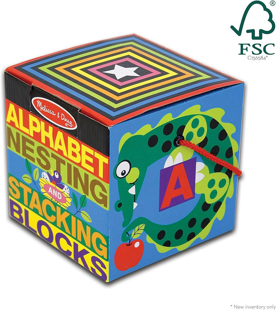 Melissa and Doug - Deluxe 10- Piece Alphabet Nesting and Stacking Blocks