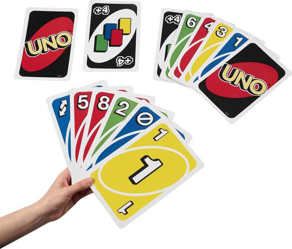 Jeu de cartes familial UNO avec 108cartes géantes