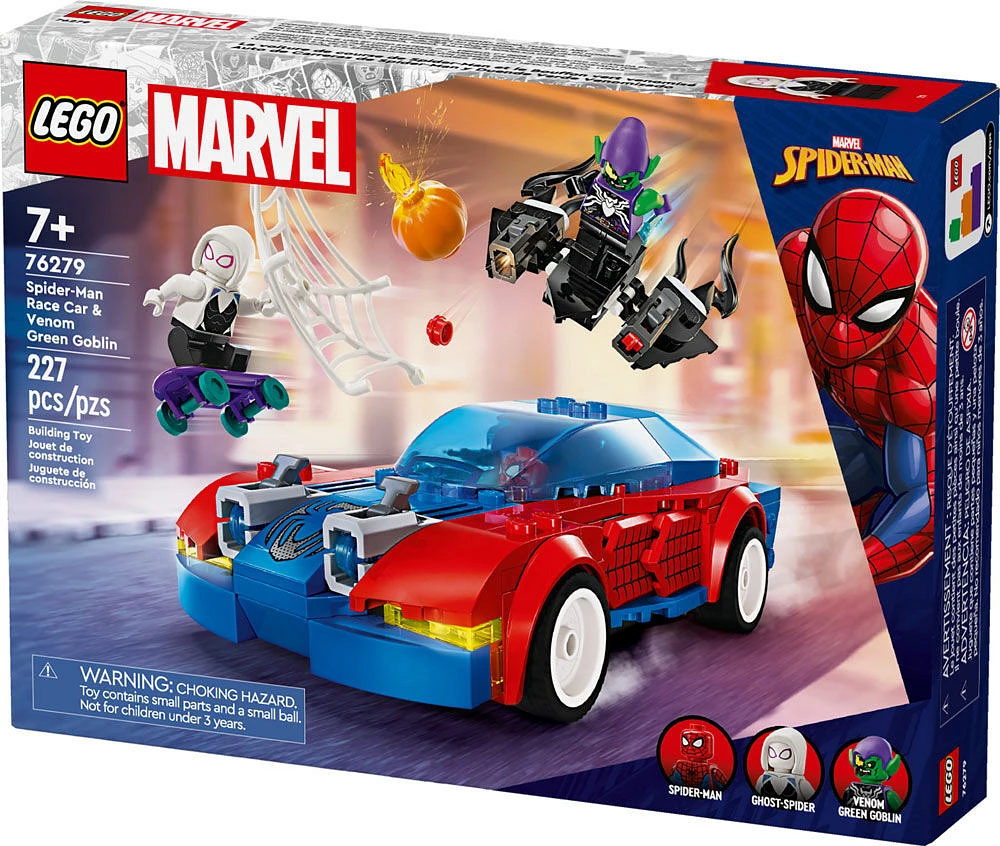 LEGO Marvel Spider-Man Race Car & Venom Green Goblin Building Toy 76279