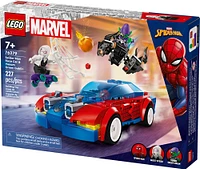 LEGO Marvel La voiture de course de Spider-Man et le Bouffon vert venomisé 76279