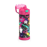 Bouteille d'eau FUNtainerMD avec bec, Grafitti Pink, 16oz