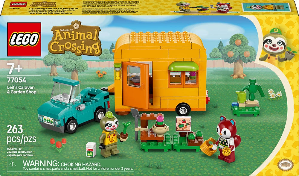 LEGO Animal Crossing Leif's Caravan & Garden Shop Building Toy - Pretend Playset Gift for Kids - 77054