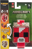 Minecraft Flippin' Figs Figures Collection Mooshroom + Cow