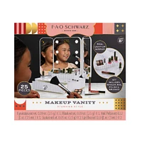 F.A.O. Schwarz - Girls Vanity Makeup Studio Low Profile 24pc with Diamond Pull - R Exclusive