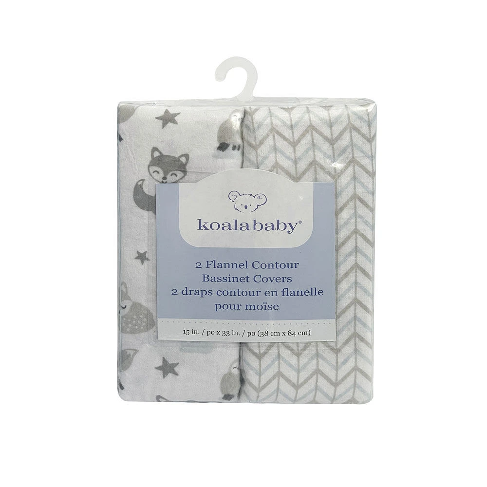 Koala Baby 2 pack Flannel Bassinet Sheet Fox