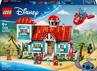 LEGO Disney La maison sur la plage de Lilo et Stitch, Ensemble de jeu de construction pour enfants et amateurs 43268