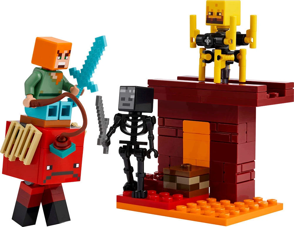 LEGO Minecraft The Nether Lava Battle Toy and Playset - Building Minecraft Toy for Kids, Ages 6+ - 21266