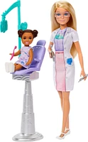 Barbie Dentist Doll with Blonde Fashion Doll, 1 Kid Doll, Medical Doctor Furniture & Accessories