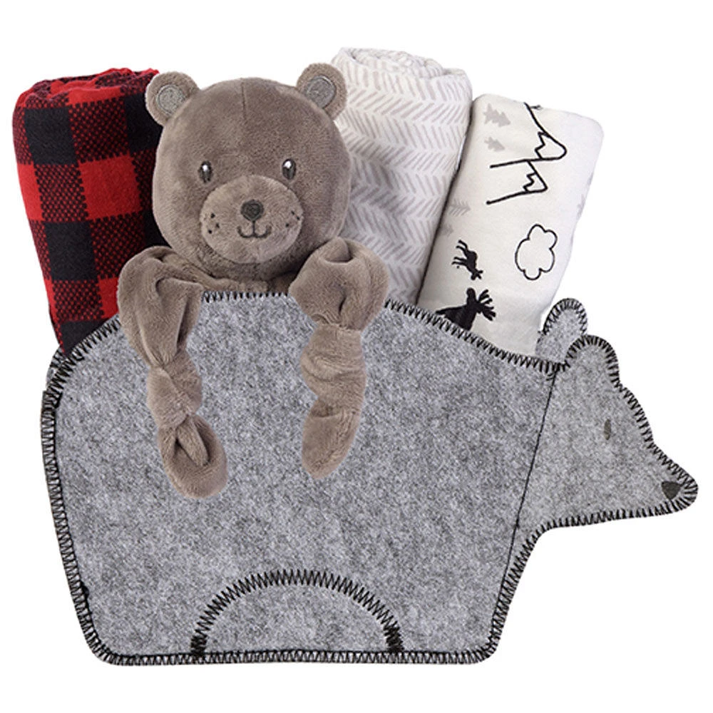 Welcome Baby 5 Piece Shaped Gift Set  - Bear