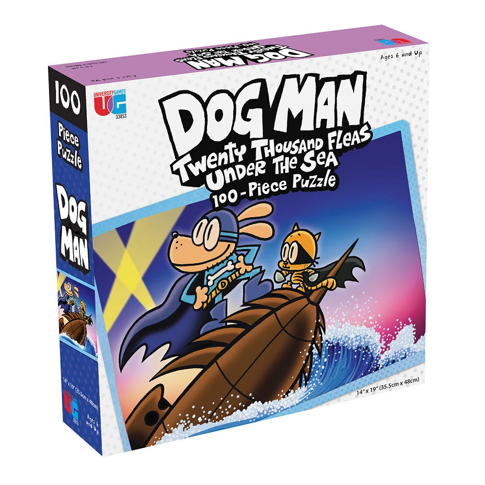 Dog Man 20,000 Fleas 100 pc Puzzle - English Edition