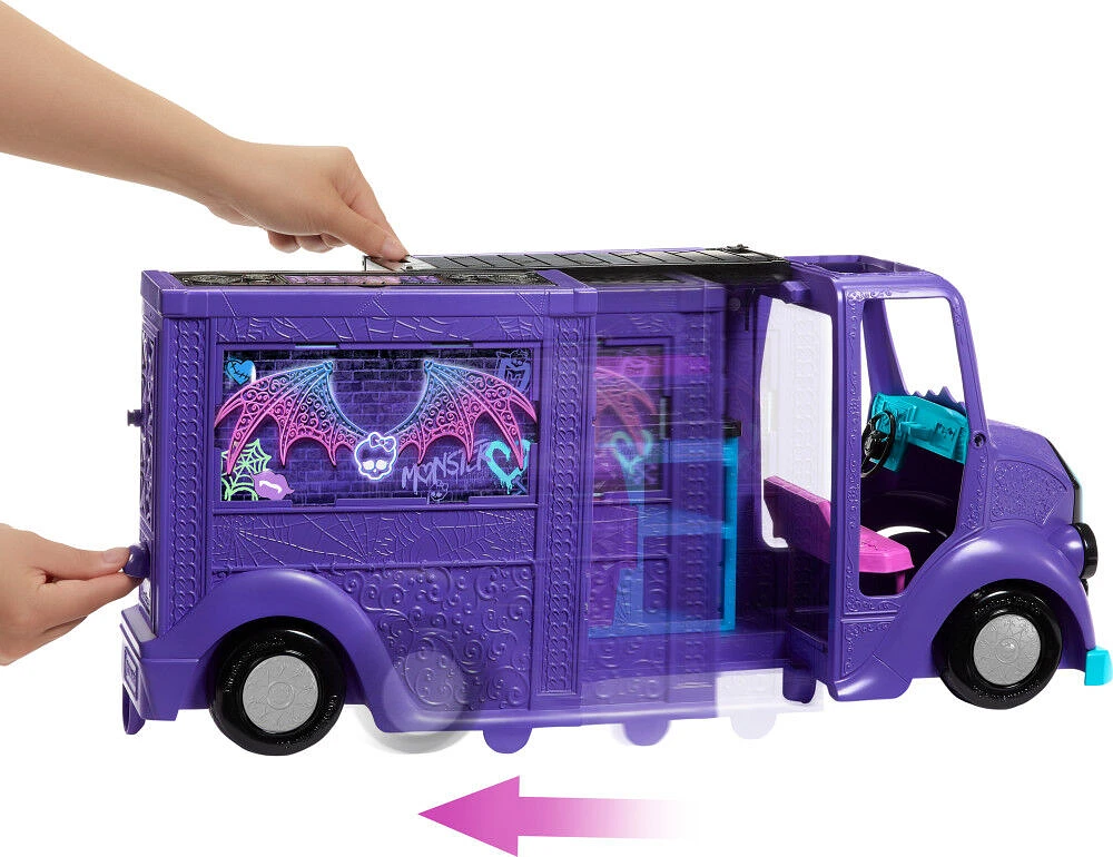 Monster High-Tour Bus Rock Sang-sationnel-Coffret avec poupée et bus