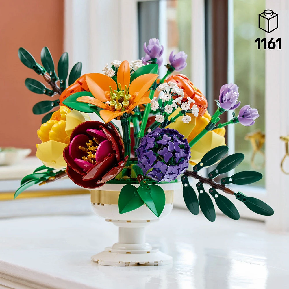LEGO Botanicals Flower Arrangement for Adults, 18+ - DIY Faux Bouquet Set - Home Decor - 10345