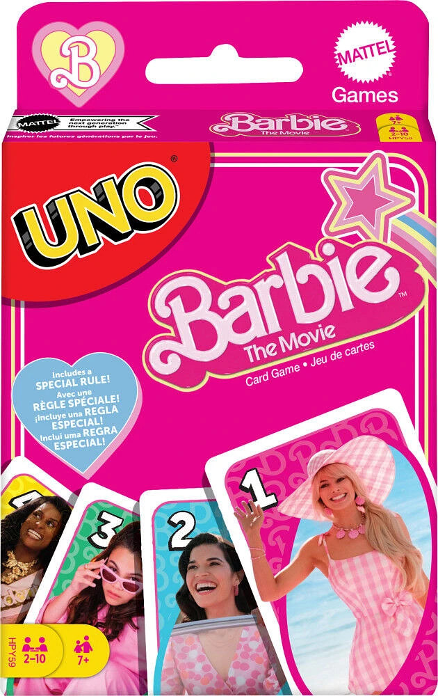 Jeu de cartes - UNO BarbieThe Movie, inspiré du film ""Barbie"