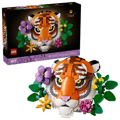 LEGO Art The Fauna Collection - Tiger,  DIY Set for Adults 18+ - New Home Housewarming Gift - 31217
