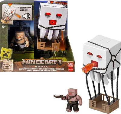 Minecraft Blast Attack Ghast Action Figure Set with Lights, Sounds & More Inspired by the Movie