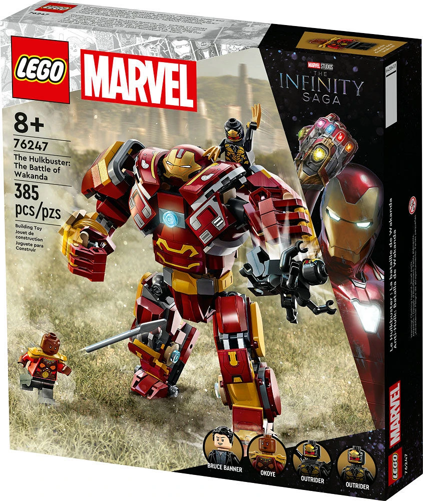 LEGO Marvel The Hulkbuster: The Battle of Wakanda 76247 Building Toy Set (385 Pieces)