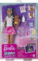 ​Barbie Skipper Babysitters Playset with Friend Doll, Baby Doll with Sleepy Eyes, Crib and Accessories