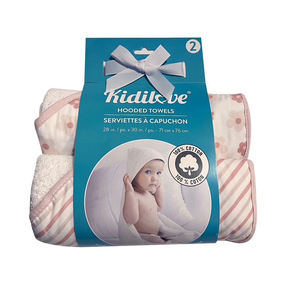 Serviette de bain Rose pqt 2