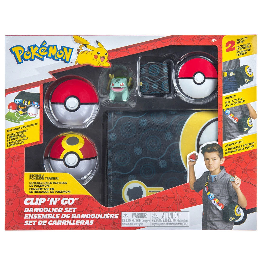 Pokémon Clip 'N' Go Bandolier Set - Bulbasaur + Poké Ball and Repeat Ball