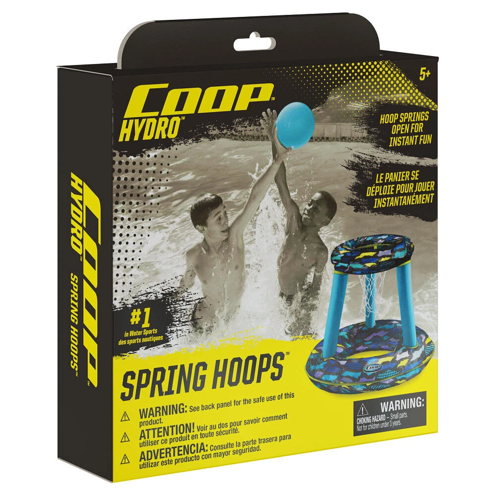 COOP, Hydro Spring Hoops, Jeu de piscine, Ensemble gonflable de basket-ball pour la piscine