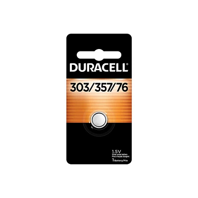Piles Duracell coppertop Alcalines 303/357/76  1 unité