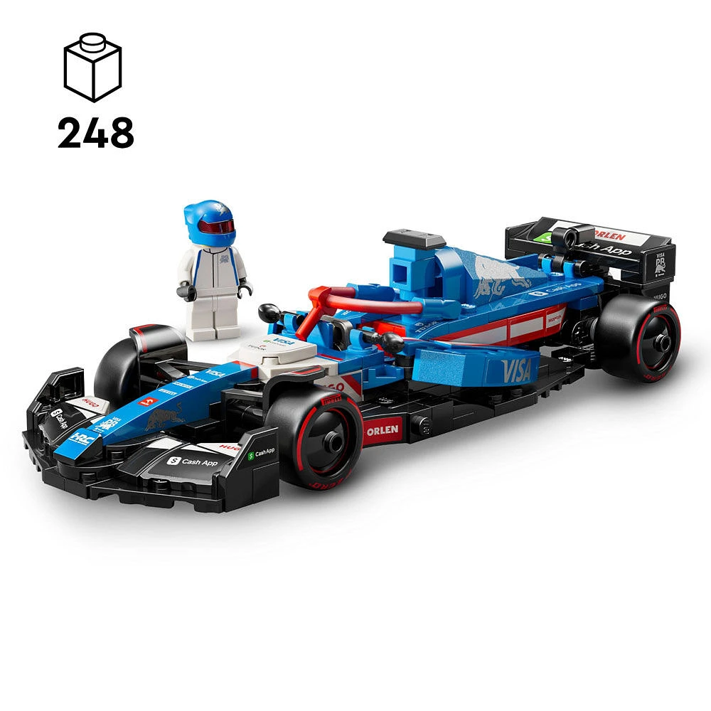 LEGO Speed Champions Voiture de course Visa Cash App RB VCARB 01 F1 , Ensemble de véhicule et pilote 77246