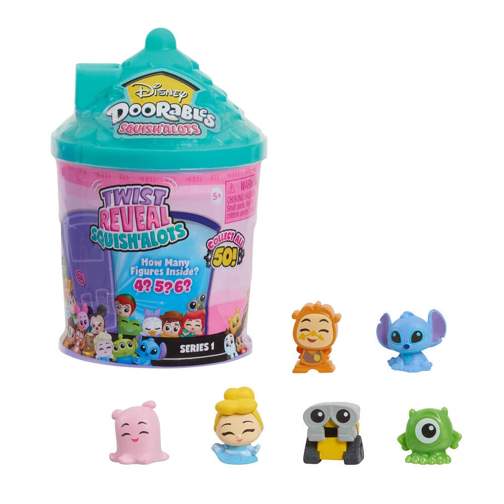 Disney Doorables Squish'Alots Série 1, Figurines en Pochette Surprise en Capsule à Collectionner